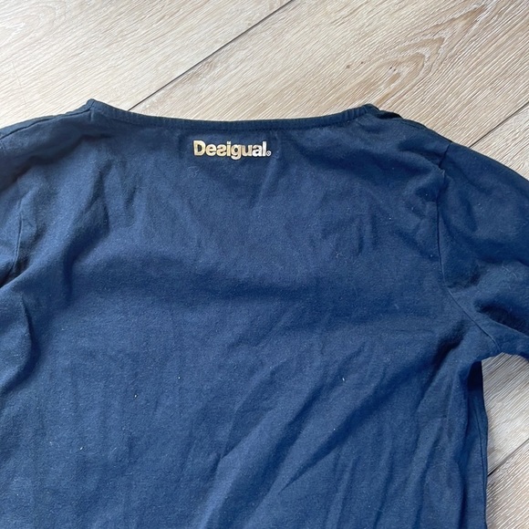 DESIGUAL Girl's Tunic Top Long Sleeve Embroidered Dragonfly Applique - Picture 7 of 7